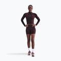 Moteriškas ilgomis rankovėmis Nike One Fitted Dri-Fit 1/4 Zip Mid Layer burgundy crush/white 2