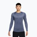 Vyriški treniruočių marškinėliai ilgomis rankovėmis Nike Pro Dri-Fit Tight Fitness diffused blue/black