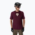 Vyriški dviračių marškinėliai Fox Racing Ranger Fox Head SS dark maroon