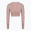 Moteriški treniruočių marškinėliai ilgomis rankovėmis Under Armour HeatGear Rib 1/4 Zip tourmaline pink/tourmaline pink/white 2