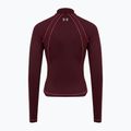 Vyriški marškinėliai Under Armour ColdGear Textured 1/2 Zip dark maroon/fuchsia dusk/metallic silver 2