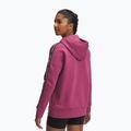 Moteriškas džemperis Under Armour Icon Fleece Taped Hoody fuchsia dusk/white 2