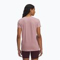 Moteriški treniruočių marškinėliai Under Armour Rival Logo tourmaline pink/maroon mist 2