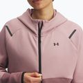 Moteriškas džemperis Under Armour Unstoppable Fleece HZ tourmaline pink/maroon mist/black 3