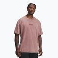 Vyriški treniruočių marškinėliai Under Armour Project Rock Heavyweight Oversized maroon mist/black