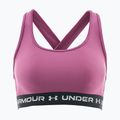 Sportinė liemenėlė Under Armour Crossback Mid fuchsia dusk/black/white