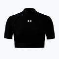 Moteriški treniruočių marškinėliai Under Armour HeatGear Crop Mock ultimate black/white