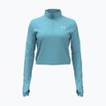 Moteriški treniruočių marškinėliai ilgomis rankovėmis Under Armour Tech Branded 1/2 Zip blue haze/lumos lime/white