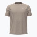 Vyriški treniruočių marškinėliai Under Armour Tech Textured timberwolf taupe/white