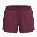 Moteriški treniruočių šortai Under Armour Tech Play Up 2IN1 Shorts claret/claret/ox blood