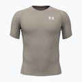 Vyriški treniruočių marškinėliai Under Armour HG Armour Comp timberwolf taupe/white