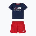 Vaikiškas komplektas New Balance Contrast Athletic Tee & Nylon Short nb navy