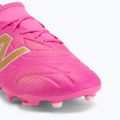 Vaikiški futbolo batai New Balance Tekela Team V5 pink heat/metallic gold/pink satin 7