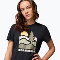 Moteriški trekingo marškinėliai Columbia Ruby Springs Graphic Fitted black/get hiked 5