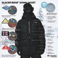 Vyriška slidinėjimo striukė Columbia Glacier Ridge Down black 15