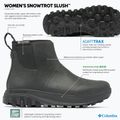Moteriški žieminiai batai Columbia Snowtrot Slush black/sea salt 8