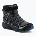 Vaikiški turistiniai batai Salomon XA Pro V8 Winter Waterproof turbulence / black / dark blue