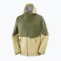 Vyriška softshell striukė Salomon Outherpath Pro 2.5 l pilkai žalia/vynuogių lapas 9