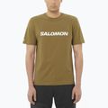 Vyriški marškinėliai Salomon Logo brilliant olive