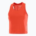 Moteriški bėgimo marškinėliai Salomon Sense Aero Short Tank fiery red 4