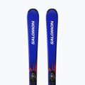 Vaikiškos kalnų slidės + apkaustai Salomon Equipe Jr M + C5 GW race blue/equipe red 5