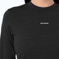 Moteriški bėgimo marškinėliai su ilgomis rankovėmis  Salomon Sense Merino Tee LS deep black 3