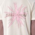 Vyriški bėgimo marškinėliai Salomon Shakeout Core GFX SS Tee whisper white/pink frosting 4