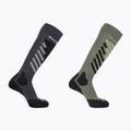 Slidinėjimo kojinės Salomon S/Access 2-Pack anthracite/deep lichen green