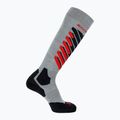 Slidinėjimo kojinės Salomon S/Access light grey/black/fiery red
