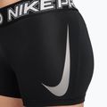 Moteriški treniruočių šortai Nike Pro Mid Rise Biker 3" black/white/metallic silver 8