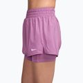 Moteriški šortai Nike One Dri-Fit High-Waisted 3" 2In1 light magenta/white 3