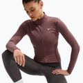 Moteriškas treninginis džemperis Nike One Fitted Dri-Fit Full-Zip burgundy tattoo/white 4
