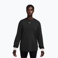 Moteriški treniruočių marškinėliai ilgomis rankovėmis Nike One Relaxed Dri-Fit black/white
