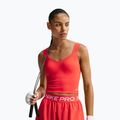 Moteriški treniruočių marškinėliai Nike Pro Sculpt Medium Support Padded Tank light crimson/white