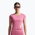 Moteriški bėgimo marškinėliai Nike Swoosh Run Dri-Fit peony/photon dust/white