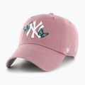 Kepuraitė su snapeliu 47 Brand MLB New York Yankees Icon Alt CLEAN UP mauve
