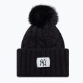 Moteriška žieminė kepurė New Era Cable Wide New York Yankees juoda