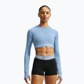 Moteriški marškinėliai ilgomis rankovėmis  Nike Pro work blue/white