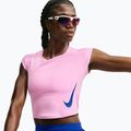 Moteriški bėgimo marškinėliai Nike Tempo Swoosh Run Dri-Fit pink rise/pink rise/old royal 4
