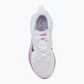 Moteriški bėgimo bateliai Nike Vomero 18 Wide balti/nuplautas alyvinis/šviesiai rožinis/juodas 5