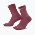 Kojinės Nike Run Midweight Crew pink smoke/pink rise/white