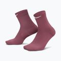 Kojinės Nike Run Midweight Micro Crew pink smoke/pink rise/white