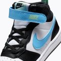 Vaikiški batai Nike Court Borough Mid 2 white/black/arctic green/football blue 5
