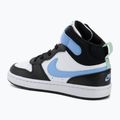 Vaikiški batai Nike Court Borough Mid 2 white/black/arctic green/football blue 3