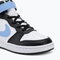 Vaikiški batai Nike Court Borough Mid 2 white/black/arctic green/football blue 7