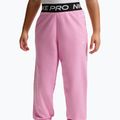 Vaikiškos kelnės Nike Pro Fleece pink rise/pink rise/black/white 3