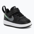 Vaikiški batai Nike Court Borough Low black/smoke grey/white/illusion green
