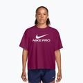 Moteriški treniruočių marškinėliai Nike Pro Dri-Fit Loose true berry/white