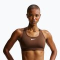Sportinė liemenėlė moterims Nike Swoosh Medium Support cacao wow/white