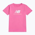 Vaikiški marškinėliai New Balance Jersey Stacked Logo Tee pink satin 6